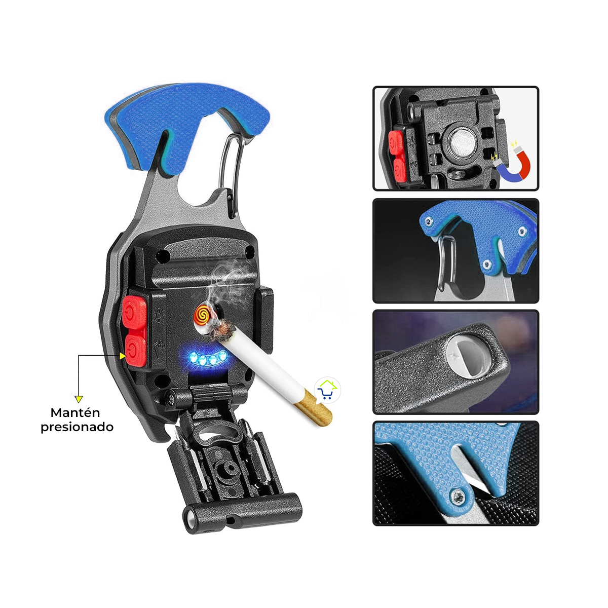 Miniatura 4 de Mini Linterna COB 9 en 1 W5147